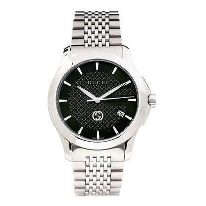 Gucci Stainless Steel 38mm G-Timeless Quartz Watch Green 1 of 6
