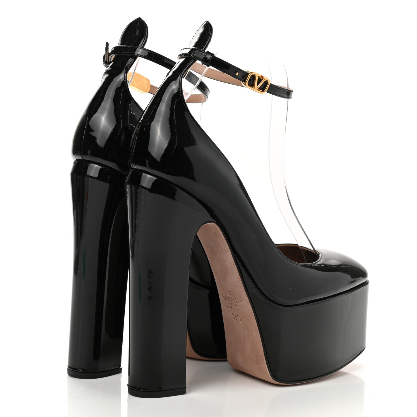 Patent Tan-Go 55/155mm Platform Pumps 38.5 Black