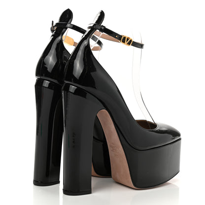 Valentino Garavani Patent Tan-Go 55/155mm Platform Pumps 38.5 Black 4 of 8