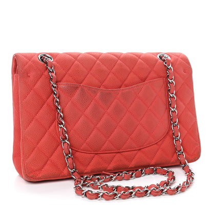 Chanel Iridescent Caviar Quilted Medium Double Flap Dark Pink 2 of 8