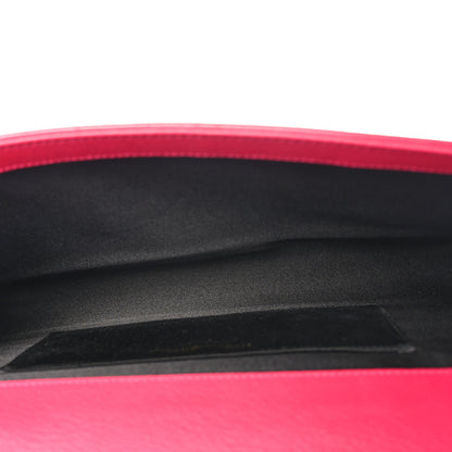 Saint Laurent Calfskin Monogram Large Belle De Jour Clutch Lipstick Fuchsia 5 of 6