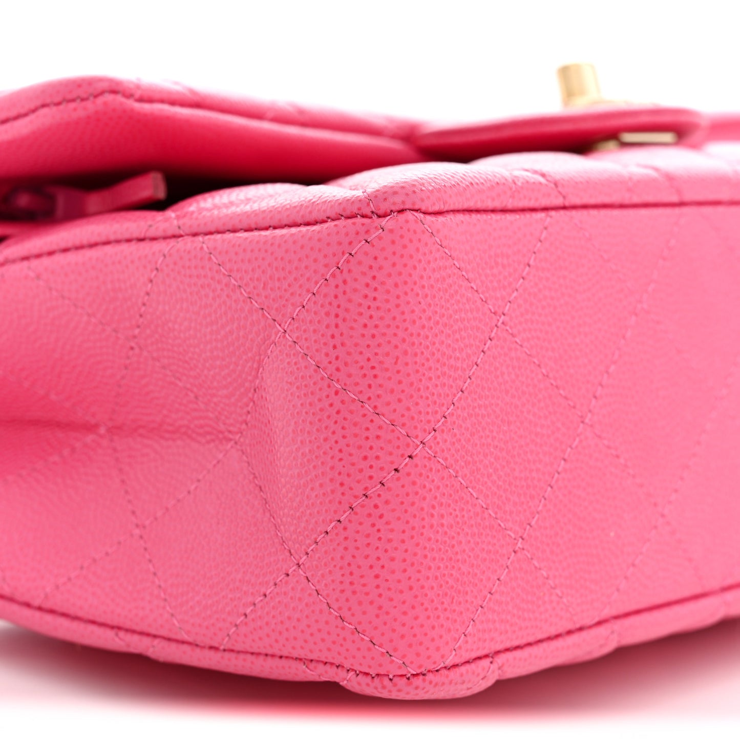 Caviar Quilted Small Double Flap Pink