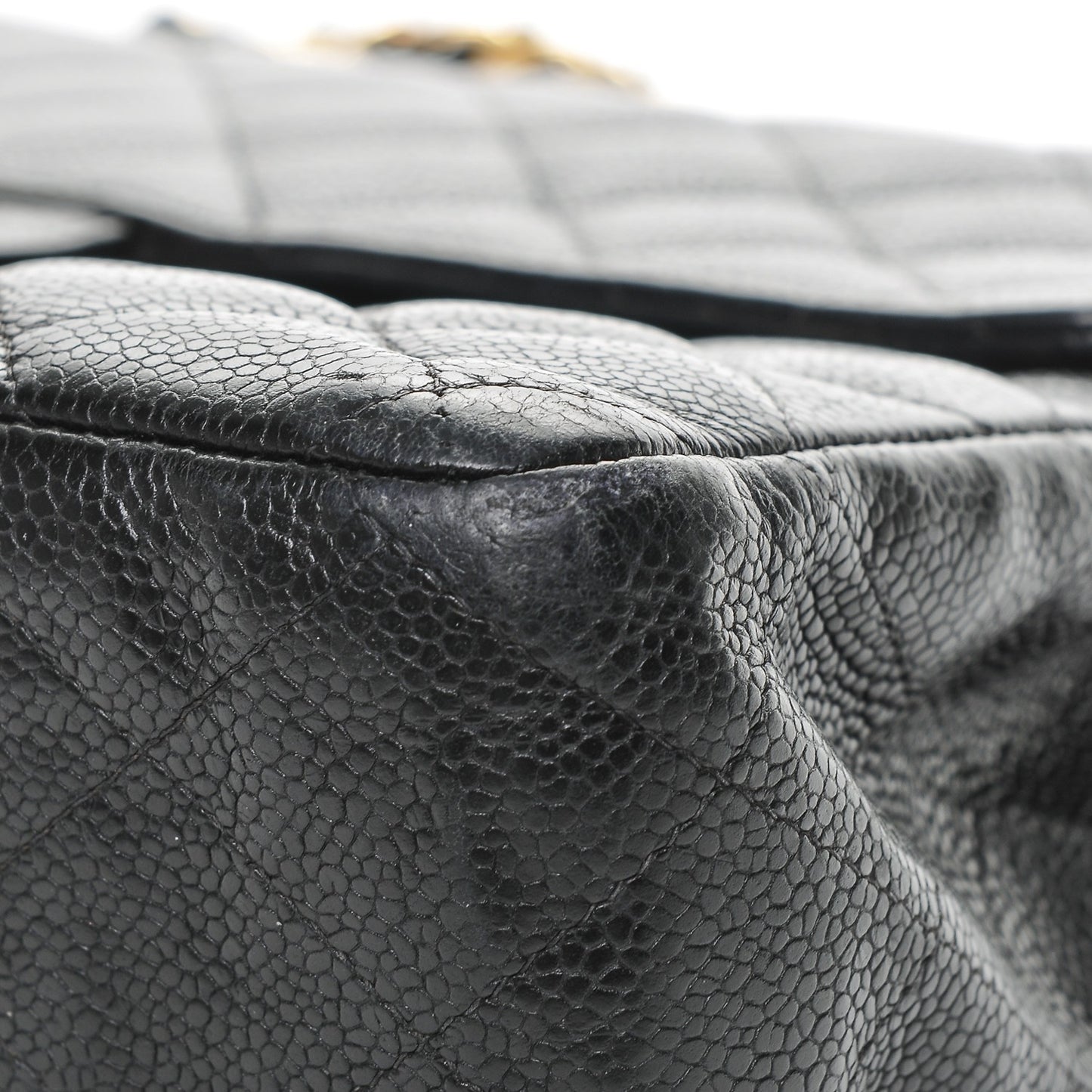 Caviar Quilted Jumbo Single Flap Black