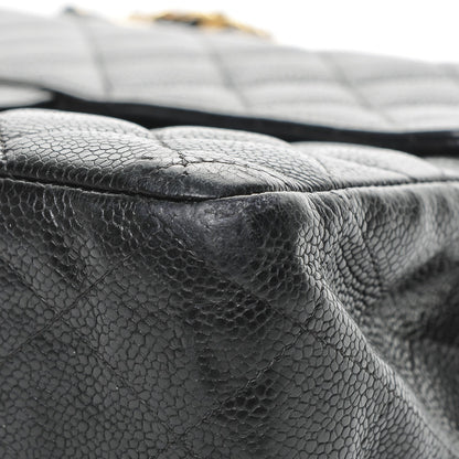 Chanel Caviar Quilted Jumbo Single Flap Black 9 of 11