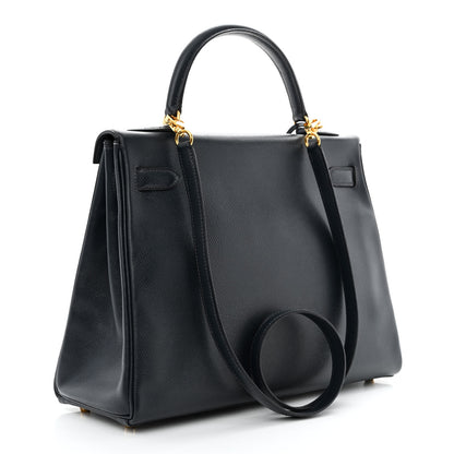 Hermes Courchevel Kelly Retourne 32 Bleu Indigo 3 of 14