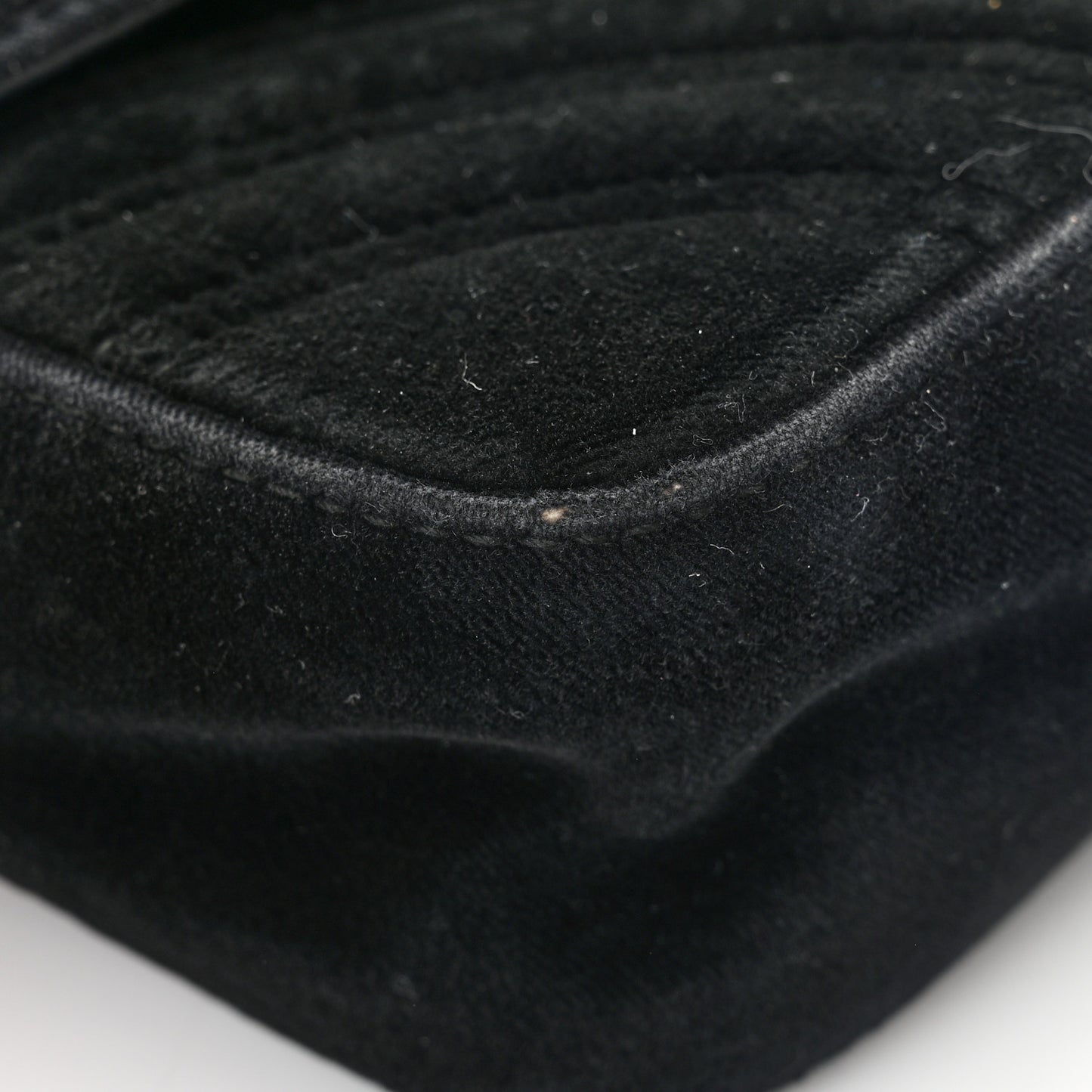 Velvet Matelasse Mini GG Marmont Shoulder Bag Black