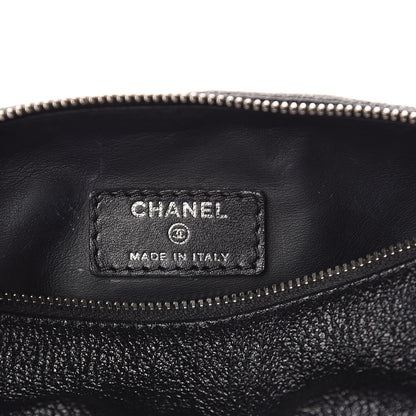 Chanel Calfskin Logo Cosmetic Case Black 6 of 12