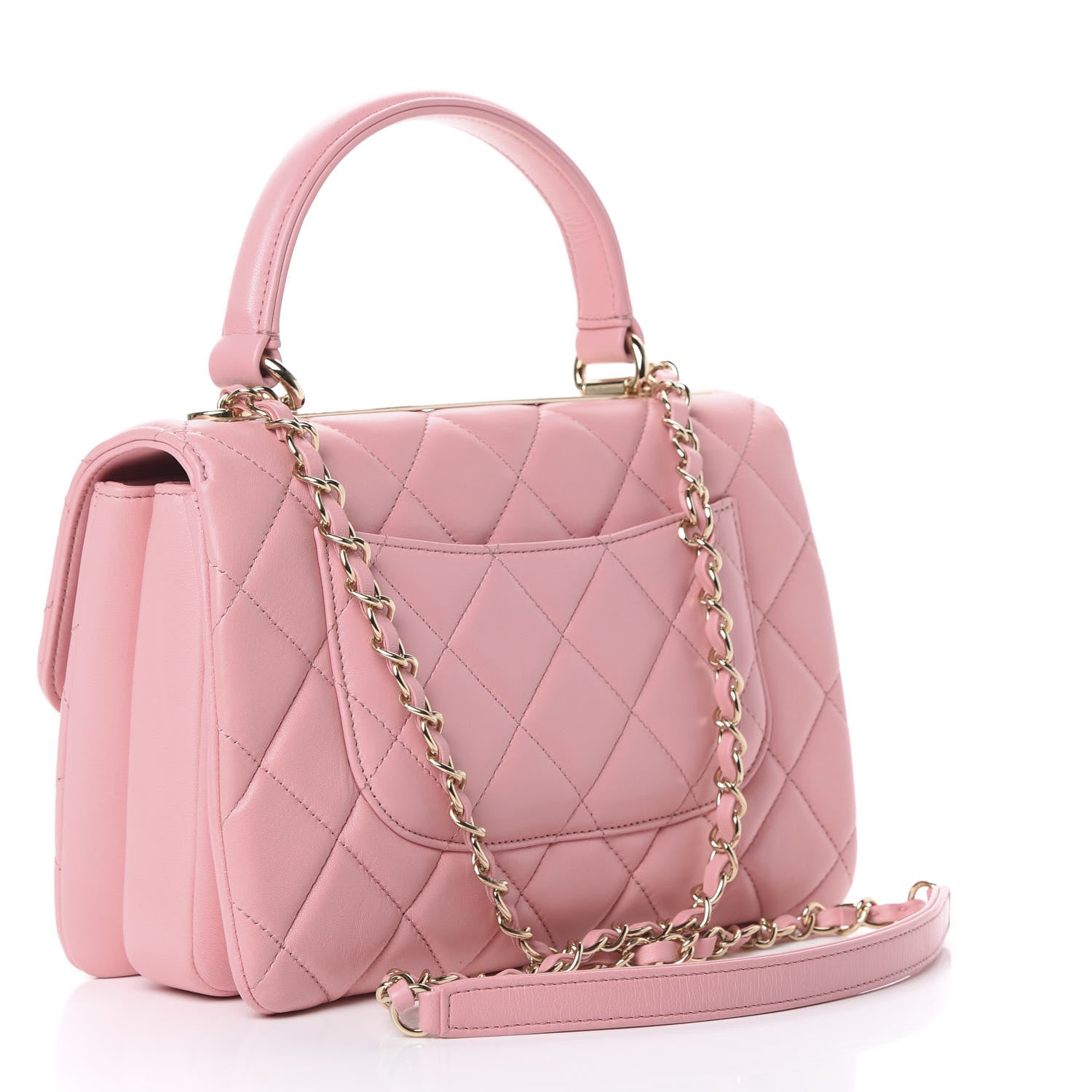 Chanel Lambskin Quilted Small Trendy CC Flap Dual Handle Bag Pink 2 of 14