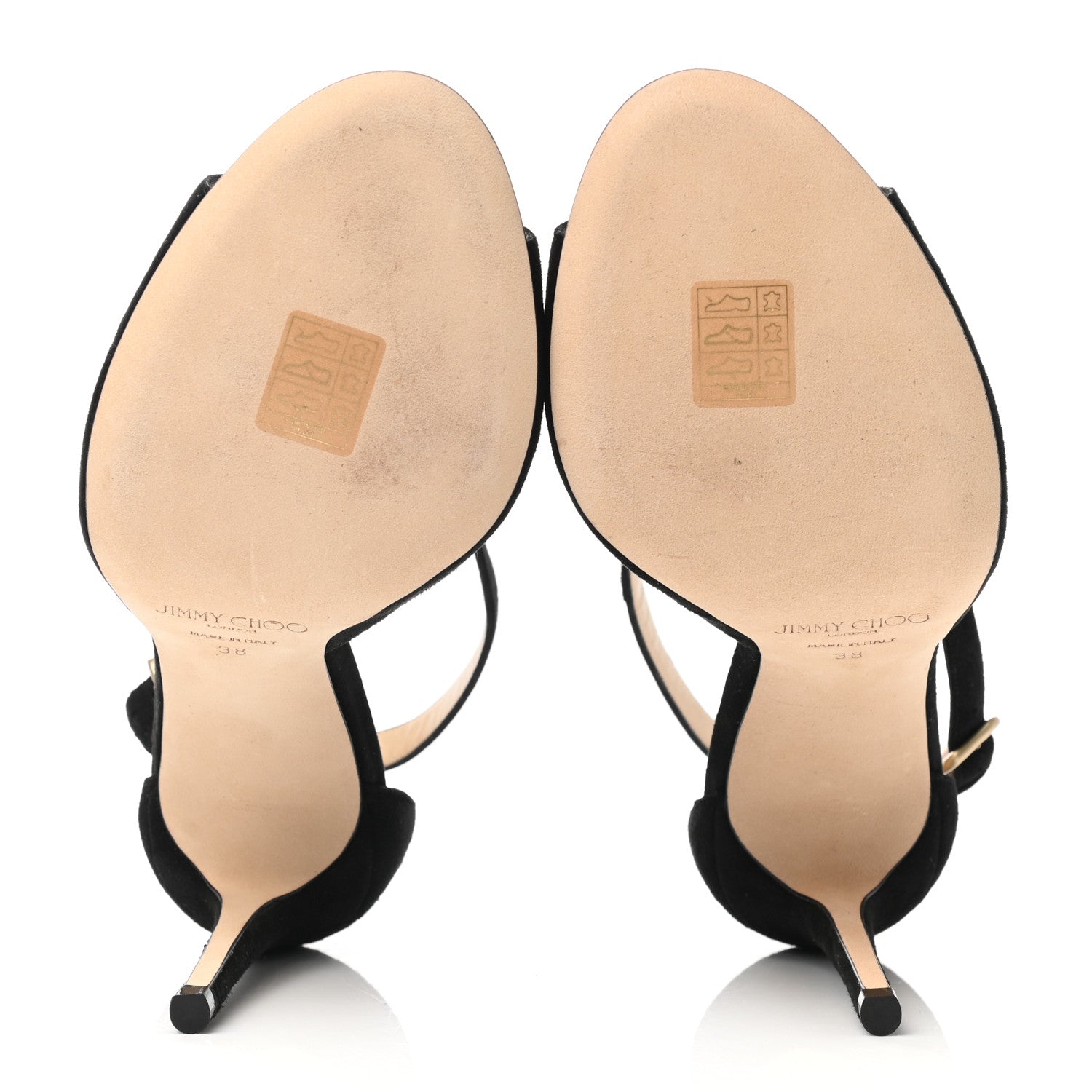 Jimmy Choo Suede Emily 100 Sandal 38 Black 5 of 9