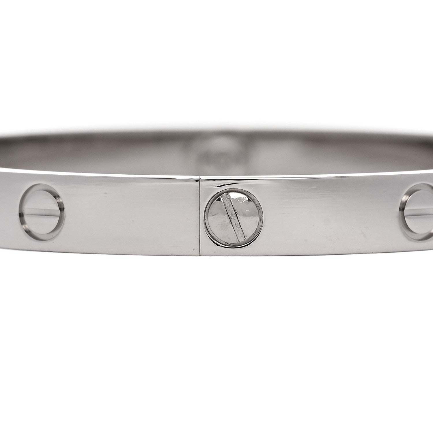 Cartier 18K White Gold LOVE Bracelet 18 4 of 9