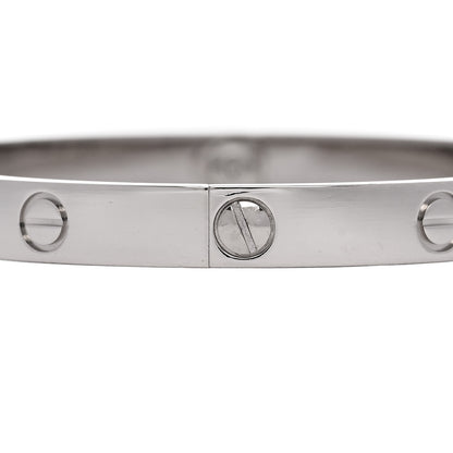 Cartier 18K White Gold LOVE Bracelet 18 4 of 9