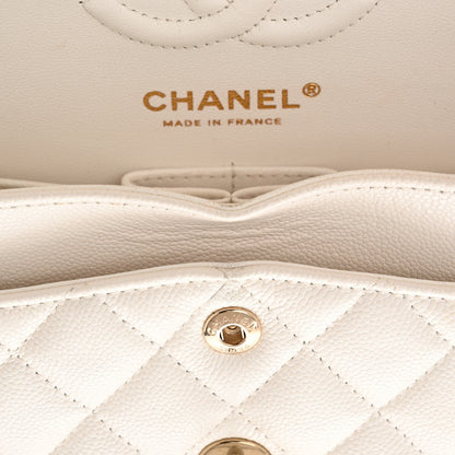 Chanel Caviar Quilted Small Double Flap White 13 of 15