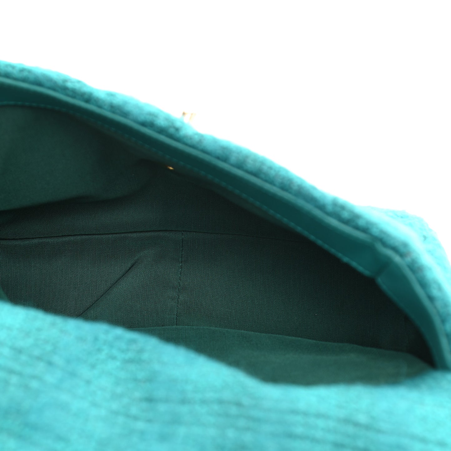 Tweed Quilted Medium Chanel 19 Flap Green