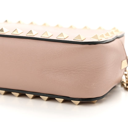 Valentino Garavani Calfskin Small Rockstud Chain Camera Crossbody Bag Poudre 10 of 10