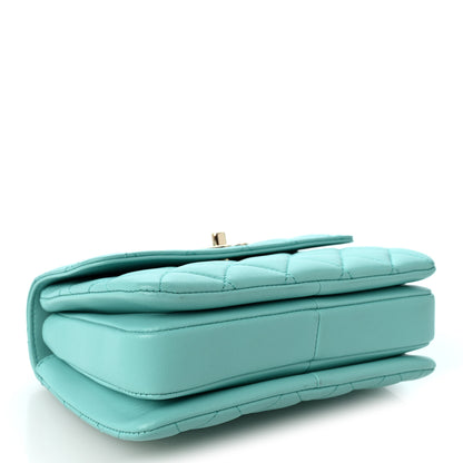 Chanel Lambskin Quilted Small Trendy CC Flap Dual Handle Bag Turquoise 4 of 10