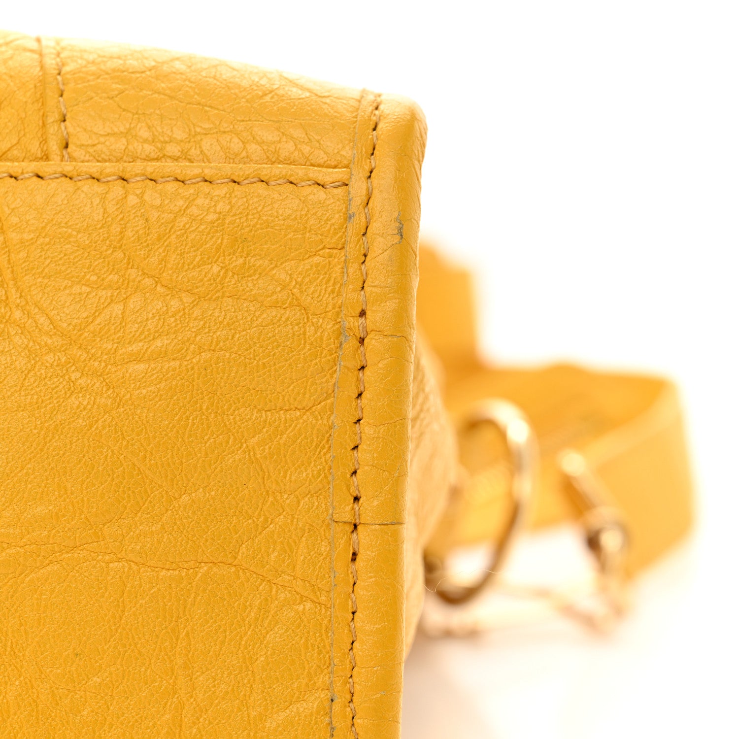 Balenciaga Agneau Classic Silver Hardware S City Jaune Epi 15 of 17