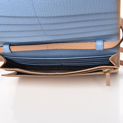 Gucci Dollar Calfskin Mini Swing Wallet Bag Camelia Mineral Blue 7 of 9