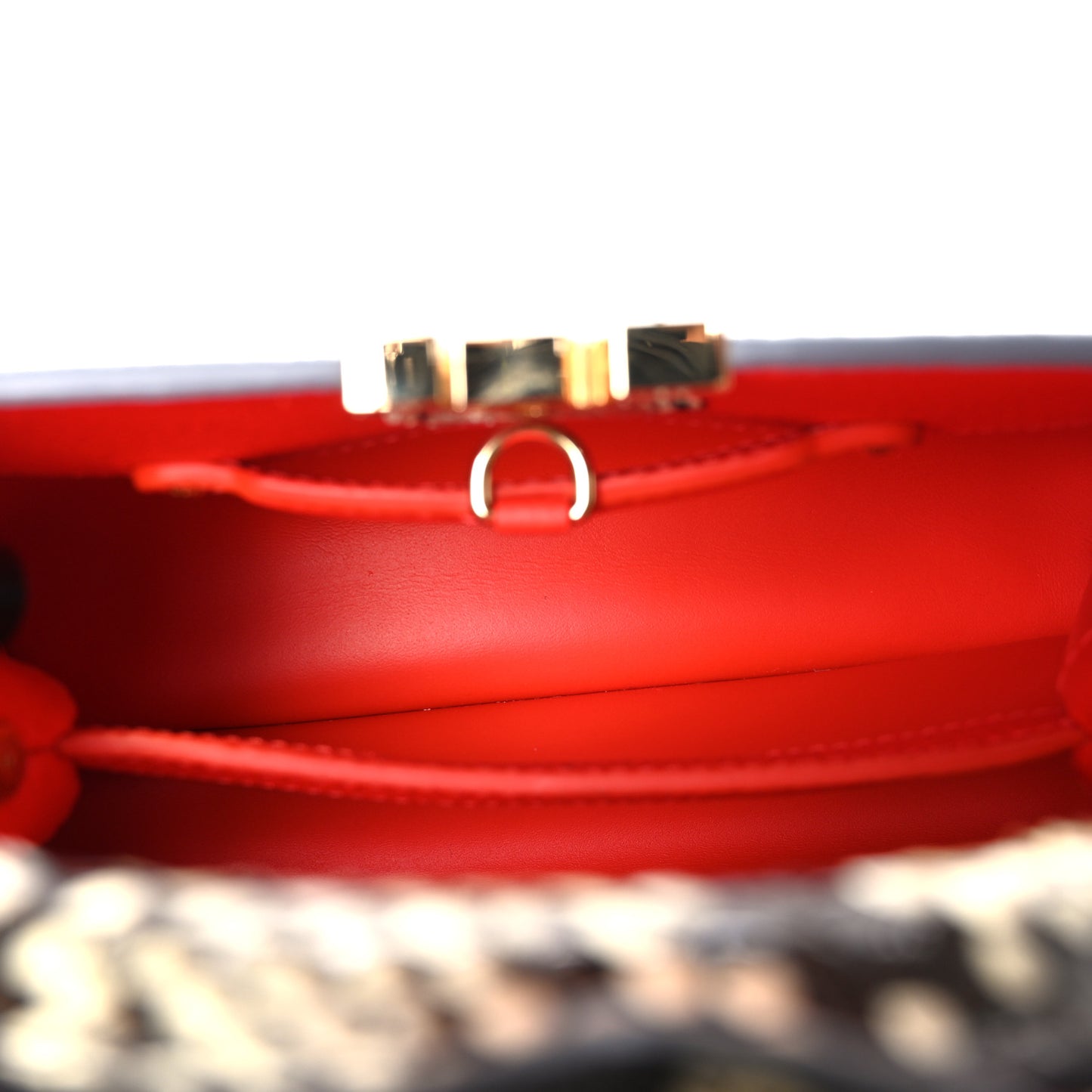 Taurillon Snakeskin Capucines BB Steeple Grey