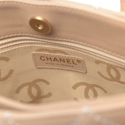 Chanel Calfskin Wild Stitch Tote Beige 7 of 12