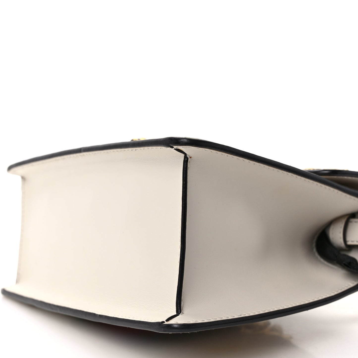 Calfskin Animal Studs Mini Sylvie Top Handle Bag White