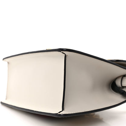 Gucci Calfskin Animal Studs Mini Sylvie Top Handle Bag White 10 of 11