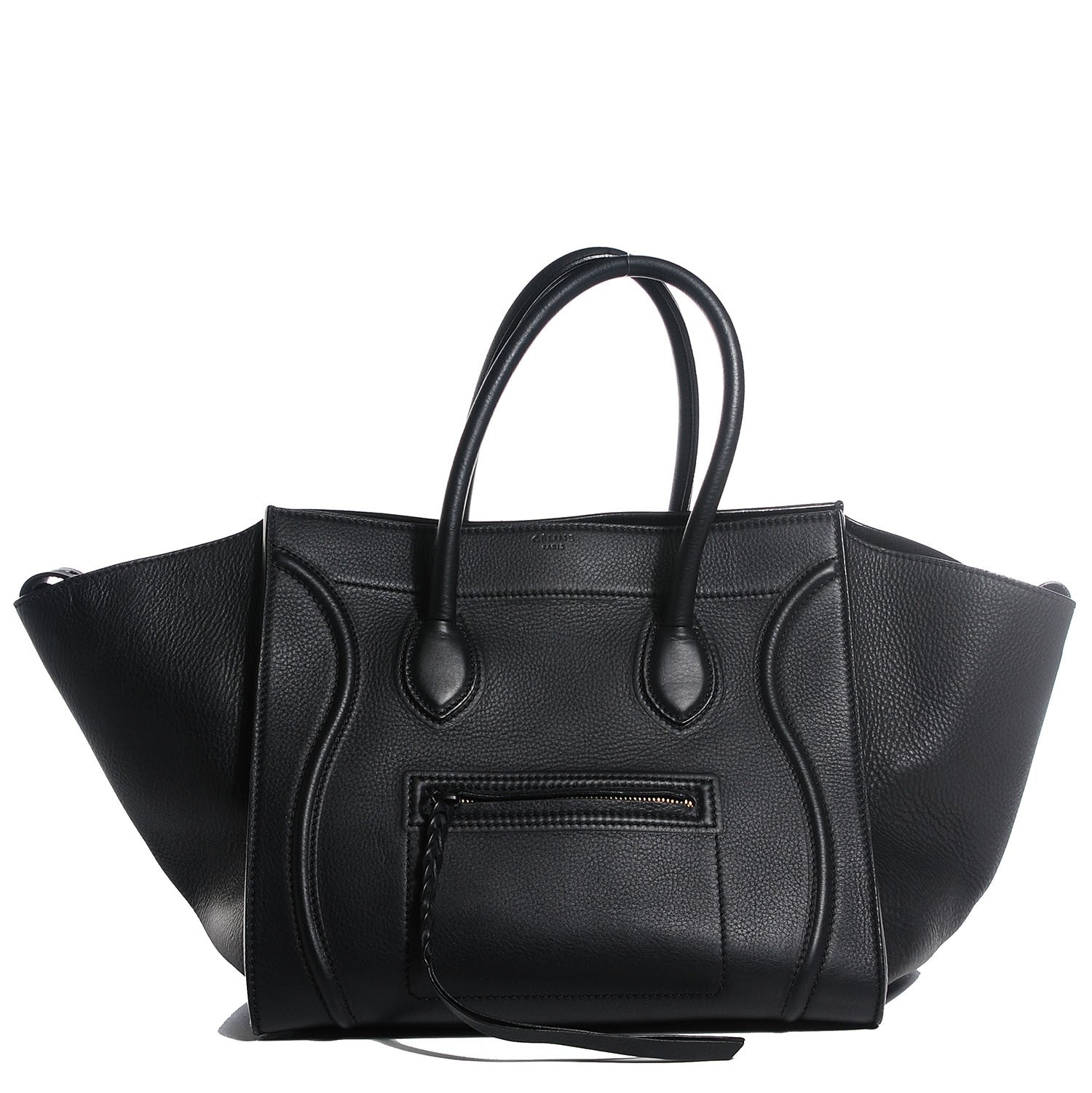 Celine Supple Calfskin Medium Phantom Luggage Black 1 of 9