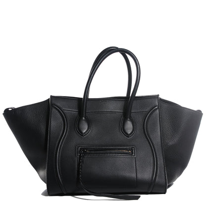 Celine Supple Calfskin Medium Phantom Luggage Black 1 of 9