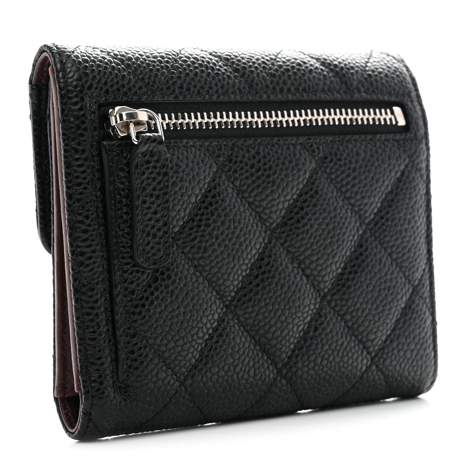 CHANEL Compact Wallet Black Leather 財布 黒 Chanel Caviar Quilted Compact Flap Wallet Black 1833580 – FASHIONPHILE