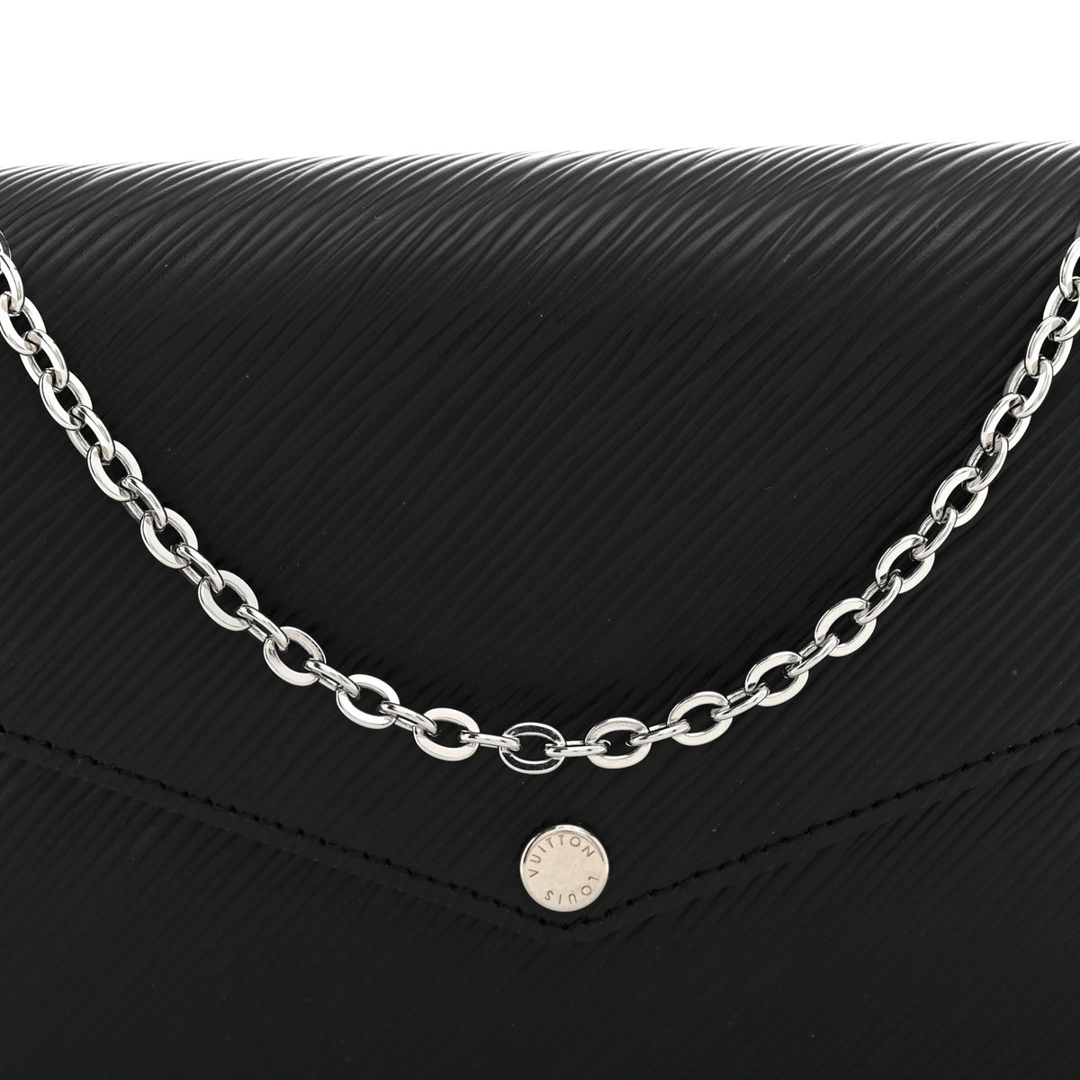 Epi Pochette Felicie Black Hot Pink