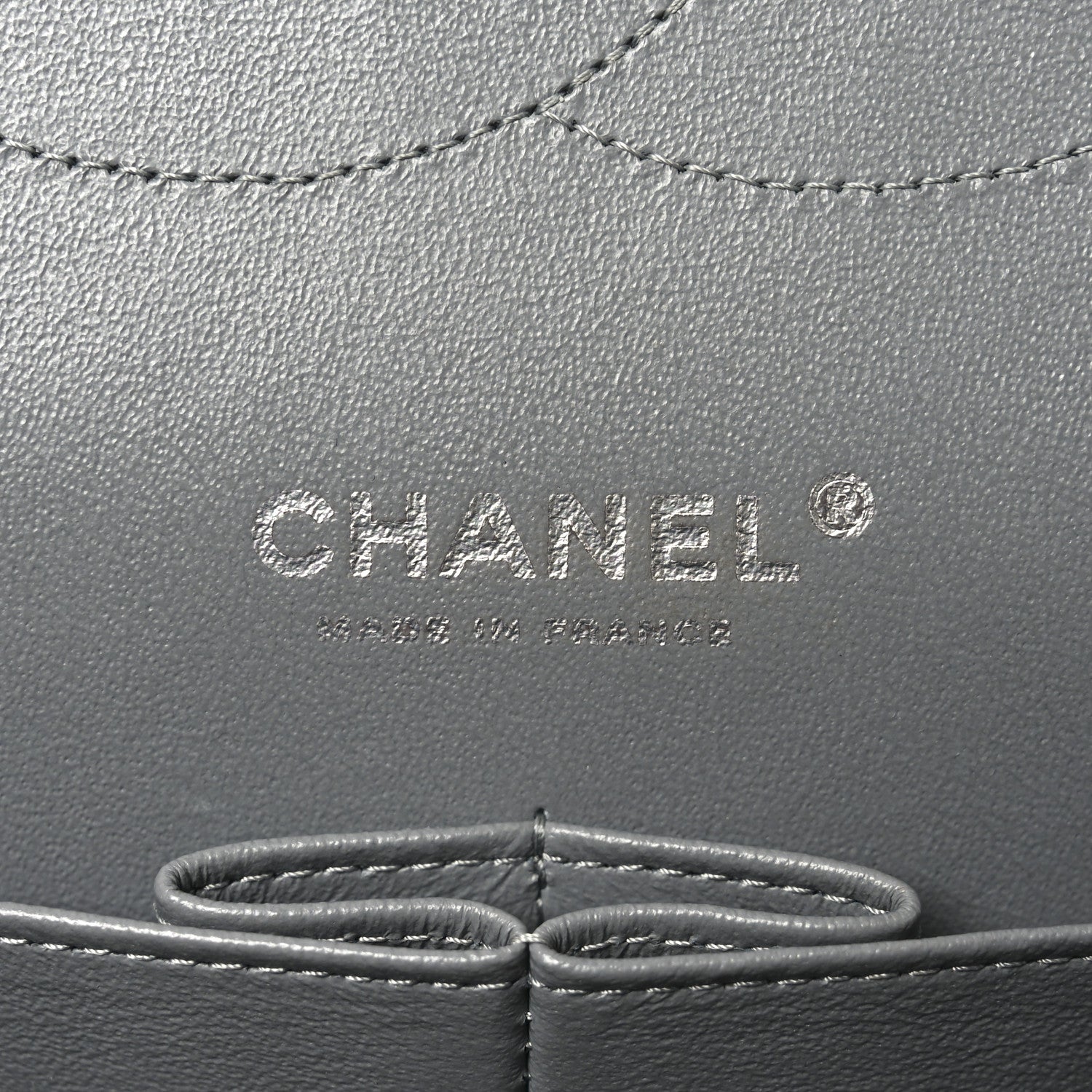 Chanel Caviar Quilted Jumbo Double Flap Dark Grey 6 of 11