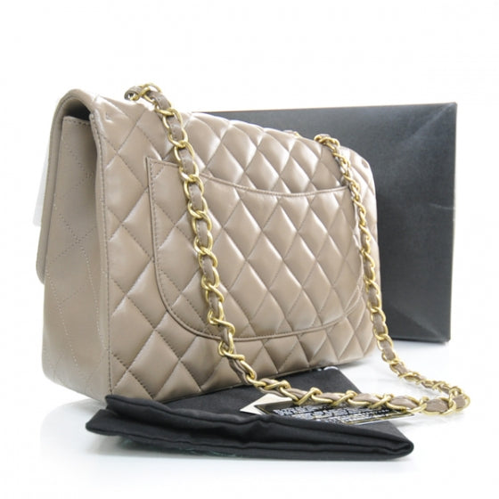 Chanel Lambskin Quilted Jumbo Flap Brown 2 of 11