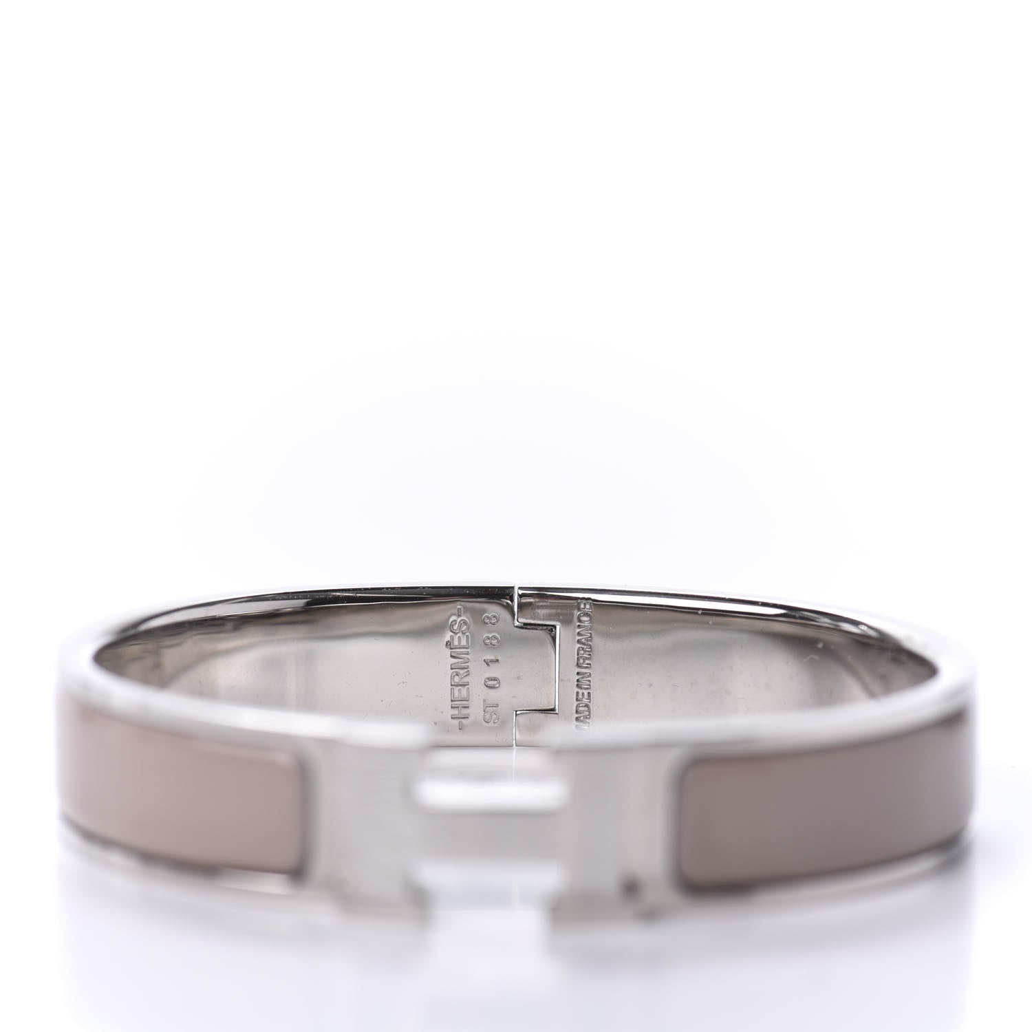 Hermes Enamel Narrow Clic Clac H Bracelet PM Marron Glace 4 of 7