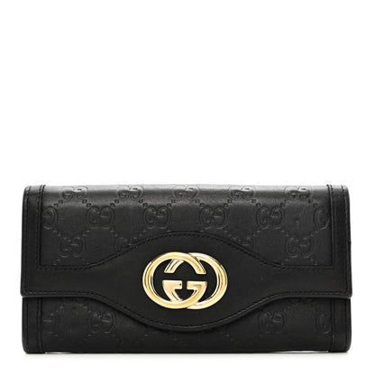 Gucci Guccissima Sukey Continental Wallet Continental Wallet Black 1 of 7