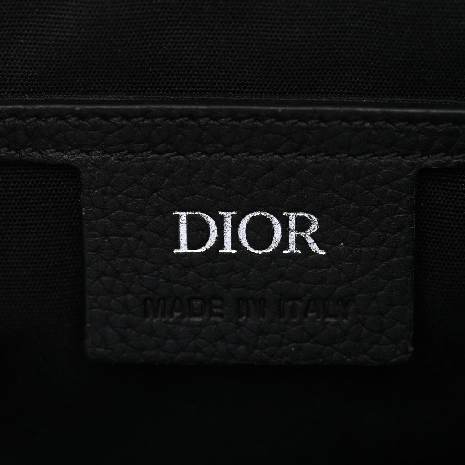 Christian Dior Grained Calfskin Oblique Mini Saddle Messenger Black 6 of 11