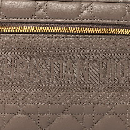 Christian Dior Lambskin Cannage Small Diortravel Vanity Case Warm Taupe 7 of 9
