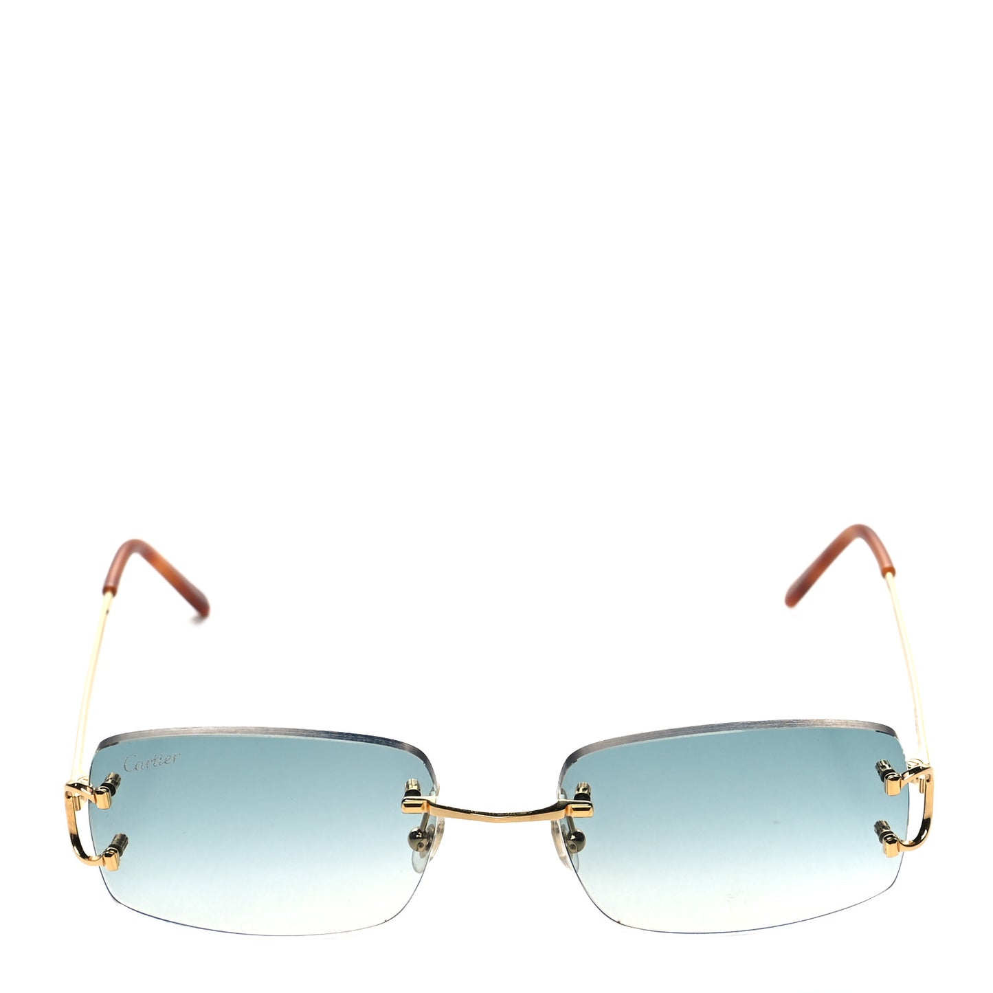 Metal C Decor 140 Square Sunglasses Gold Blue