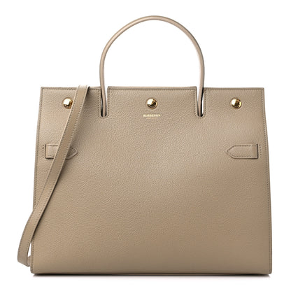 Burberry Grainy Calfskin Medium Title Bag Honey 1 of 15