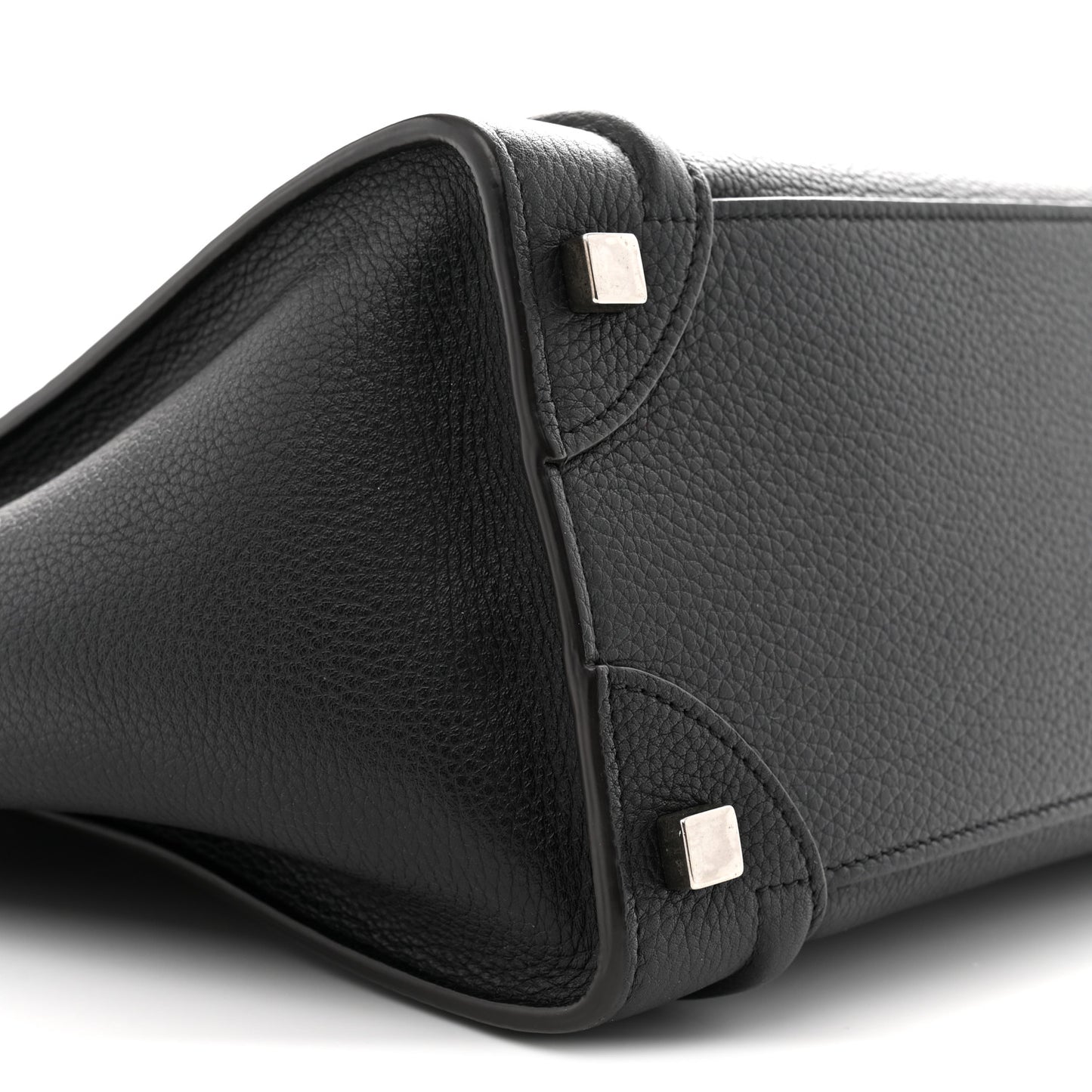 Drummed Calfskin Micro Luggage Black