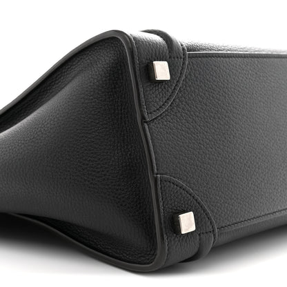 Celine Drummed Calfskin Micro Luggage Black 8 of 10