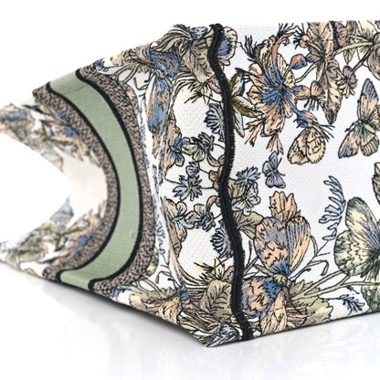 Christian Dior Canvas Embroidered Medium Around The World Book Tote White Multicolor 9 of 11