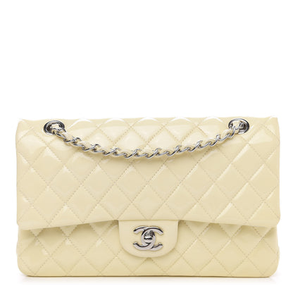 Chanel Patent Quilted Medium Double Flap Dark White 1 of 15