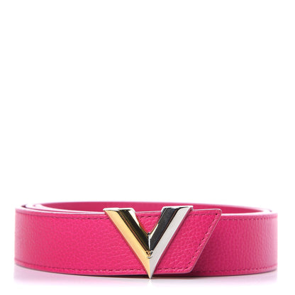 Louis Vuitton Taurillon Calfskin Essential V 30mm Belt 85 34 Fuchsia 1 of 8