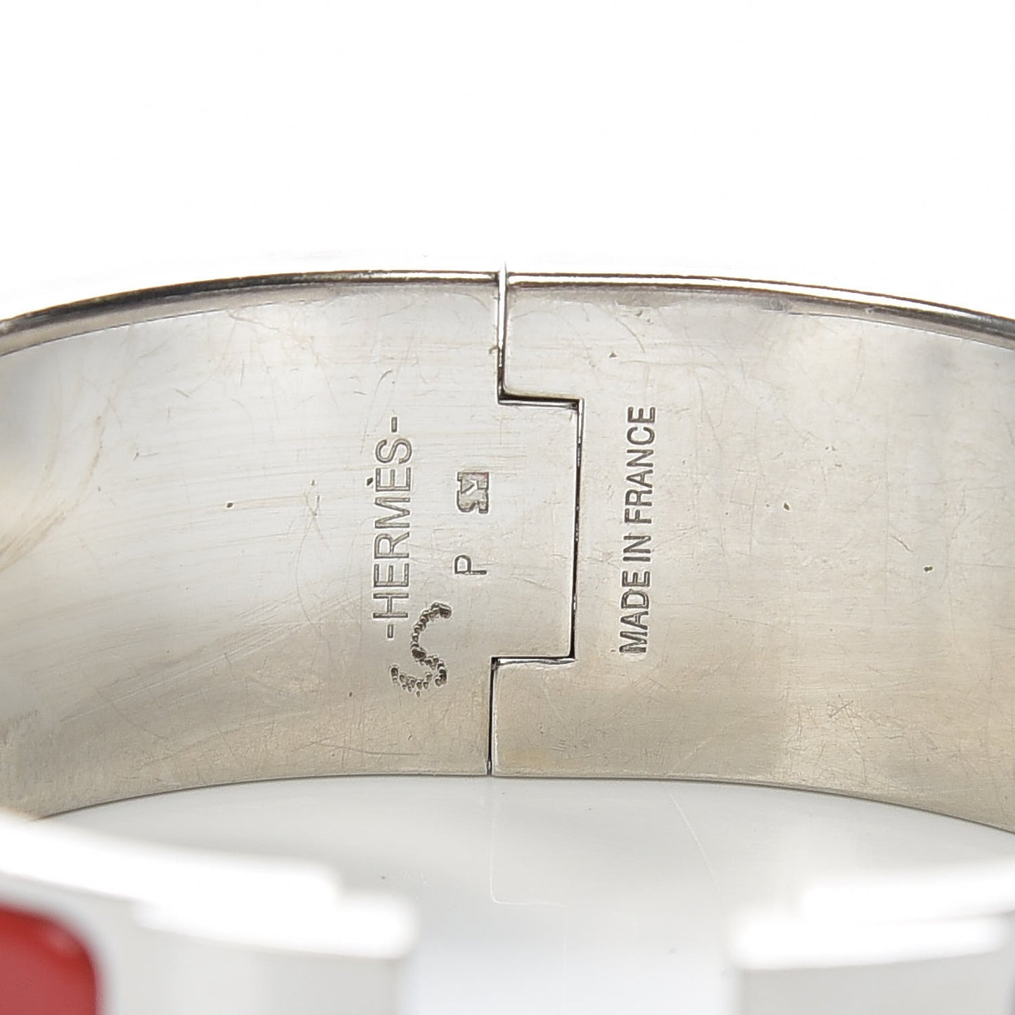 Enamel Wide Clic Clac H Bracelet PM Red