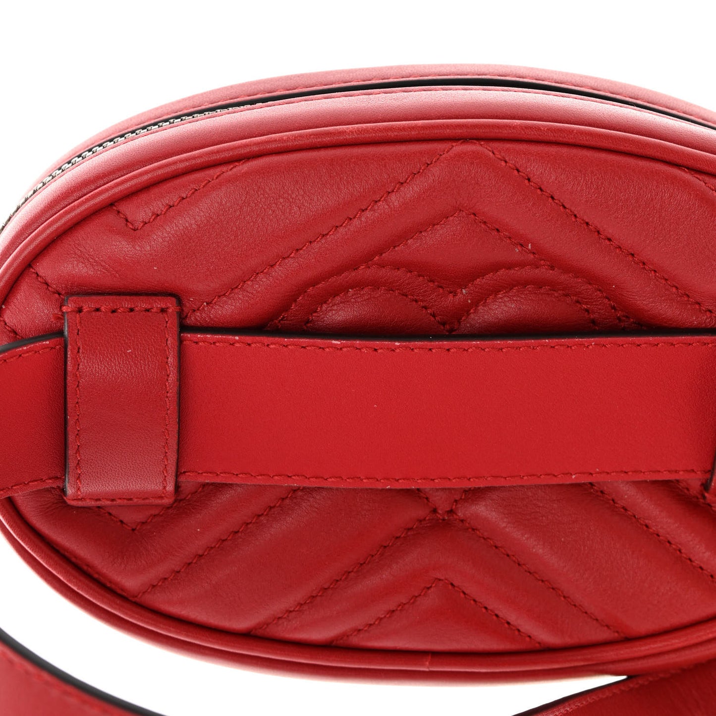Calfskin Matelasse GG Marmont Belt Bag 85 34 Hibiscus Red