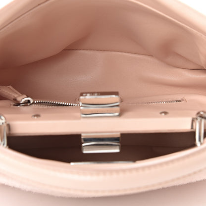 Fendi Shearling Shiny Nappa Mini Peekaboo Iconic Satchel Light Rose 5 of 15