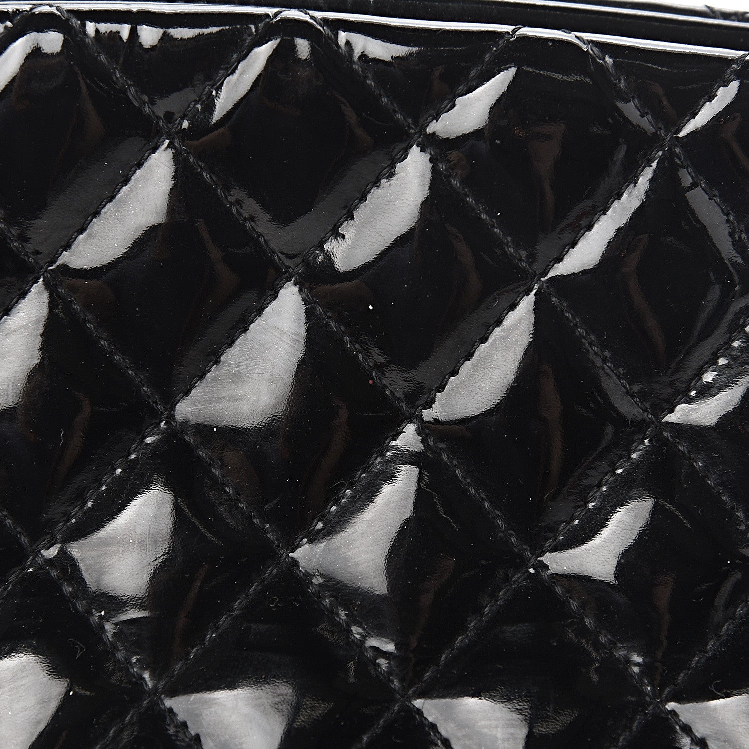 Chanel Patent Quilted Medium Just Mademoiselle Black 8 of 12