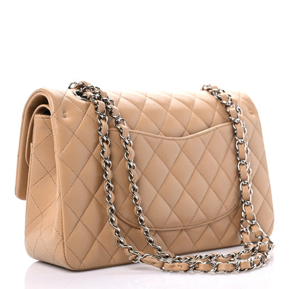 Chanel Lambskin Quilted Medium Double Flap Dark Beige 2 of 9