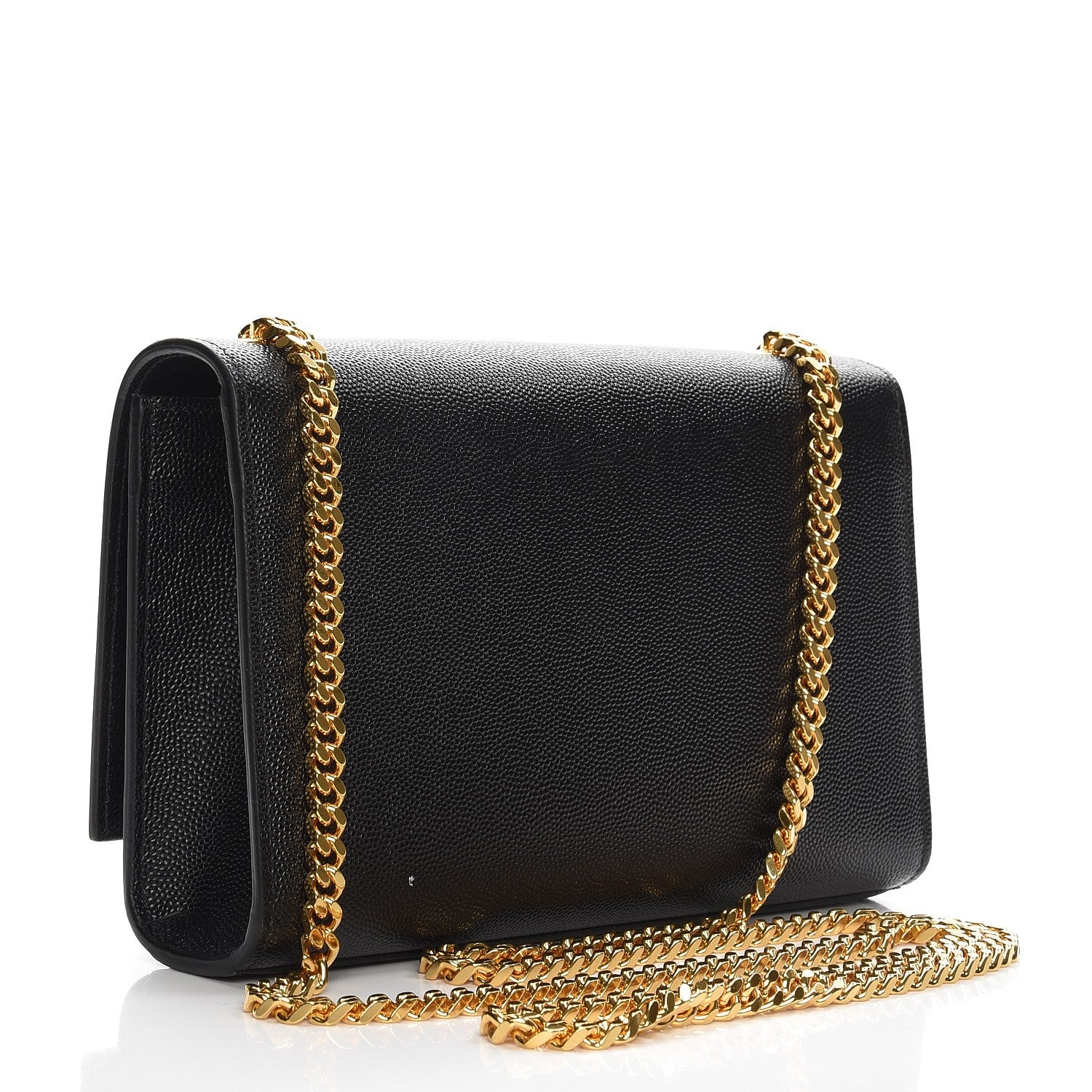 Saint Laurent Grain De Poudre Small Monogram Kate Satchel Black 3 of 7