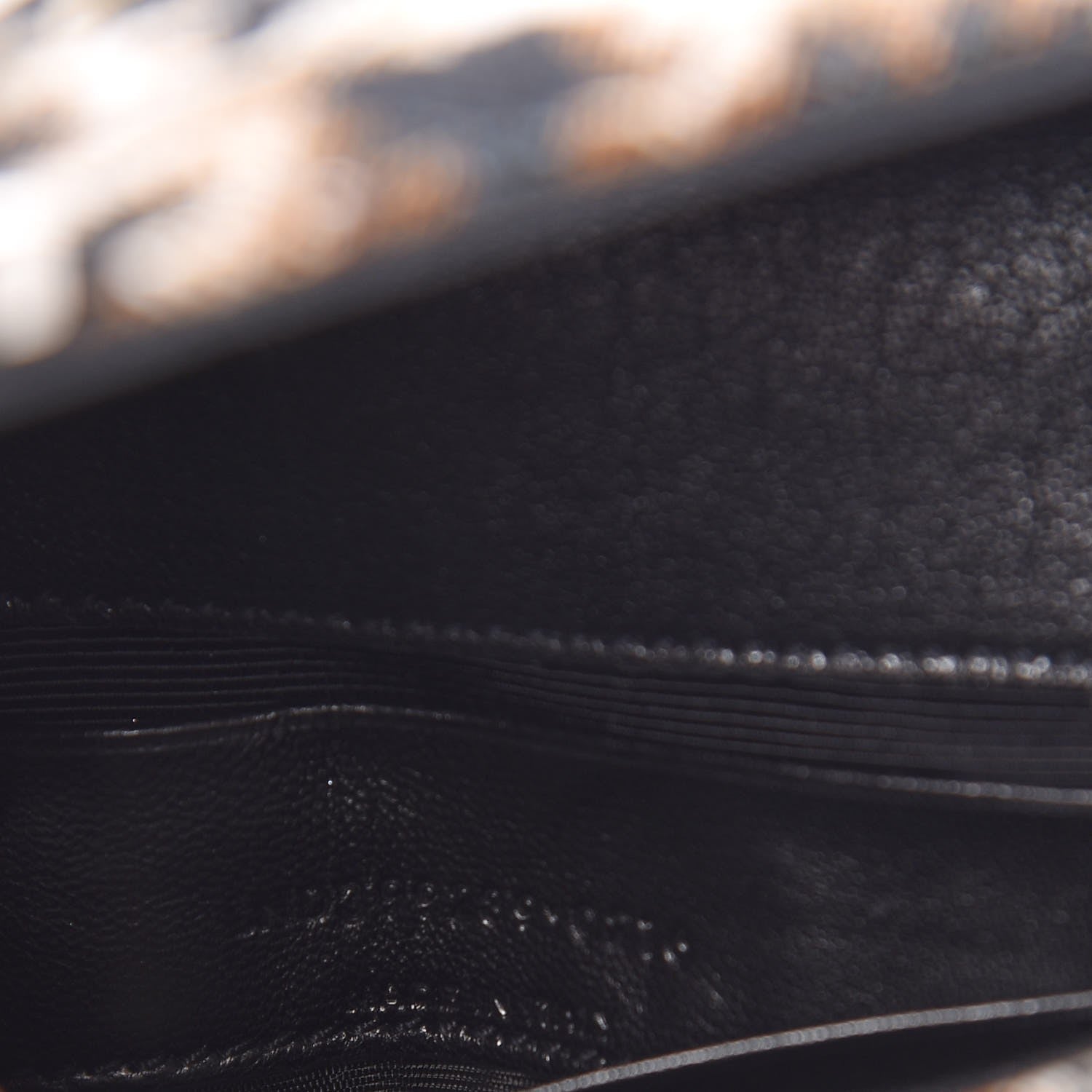 Saint Laurent Jacquard Leopard Matelasse Chevron Monogram Baby Chain Bag Black 7 of 9