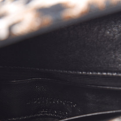Saint Laurent Jacquard Leopard Matelasse Chevron Monogram Baby Chain Bag Black 7 of 9